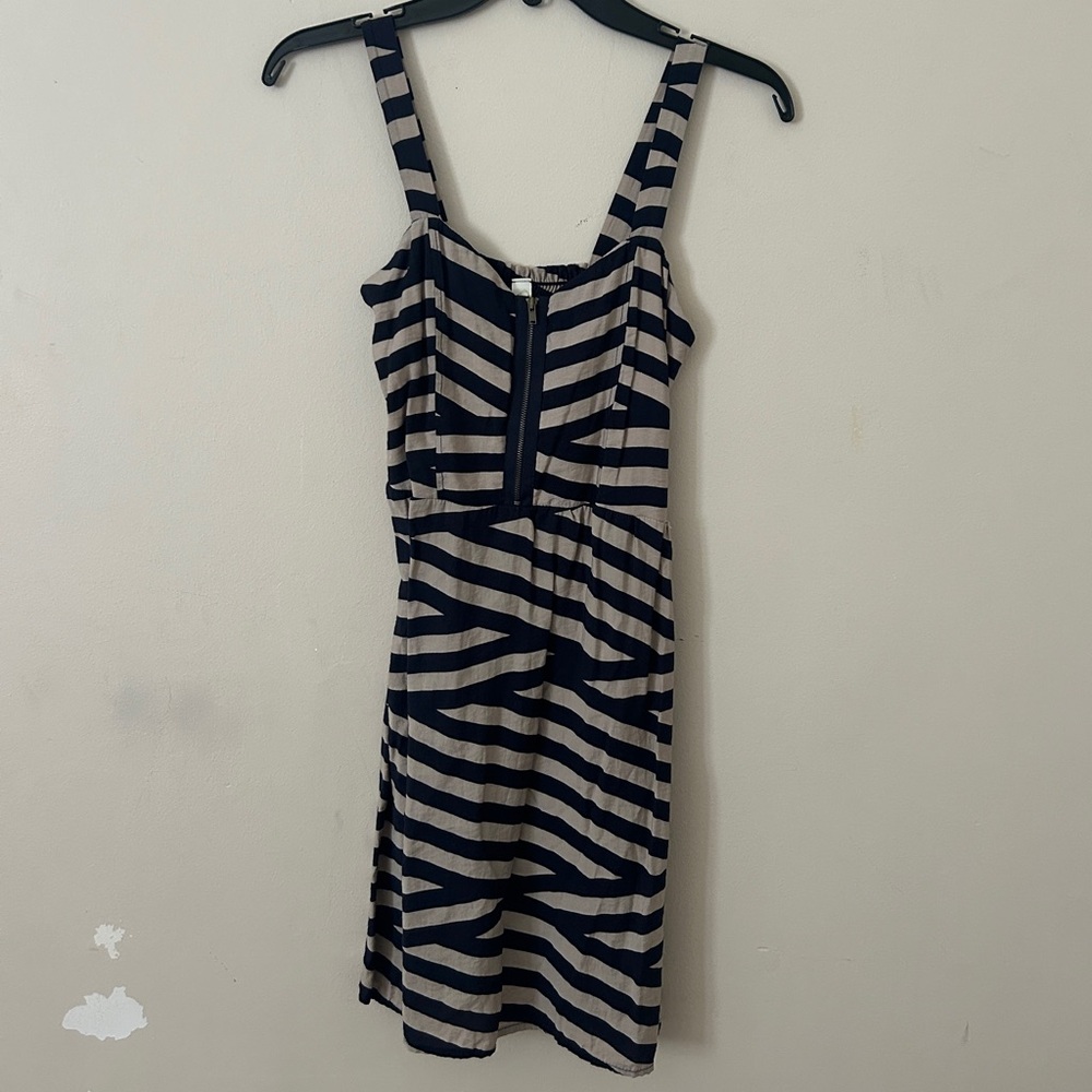 tini lili Zipper Striped Sundress